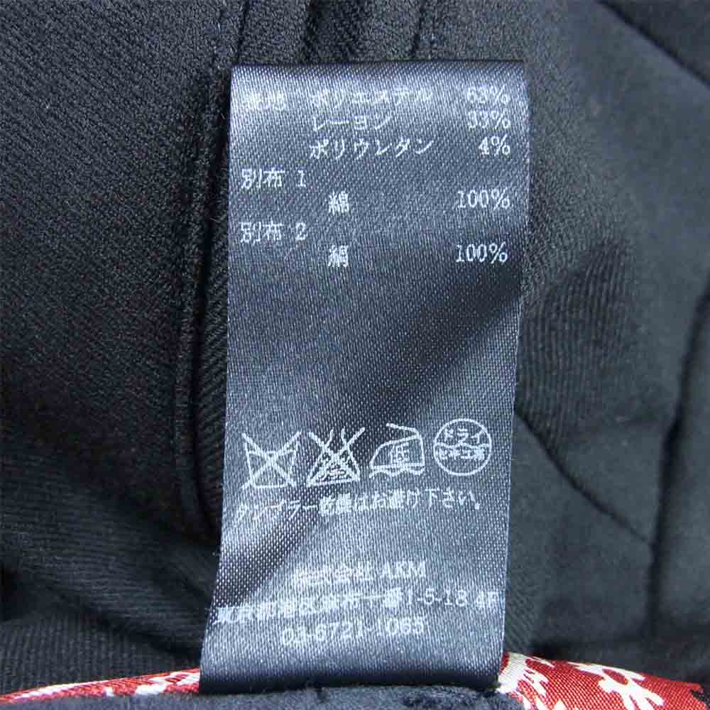 ウノピゥウノウグァーレトレ MRP249 裏地ペイズリー柄 スラックスパンツ トラウザーズ パンツ ブラック系 M【中古】