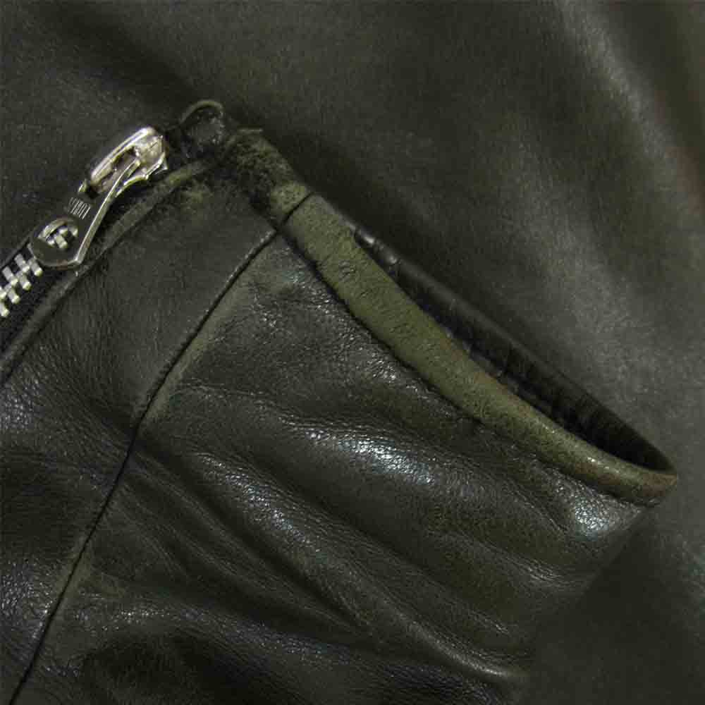 schott ショット 3191050 C.R.J HAWAIIAN LINING クラシック レーサー ジャケット シープスキン ライダース ブラック系 M【中古】