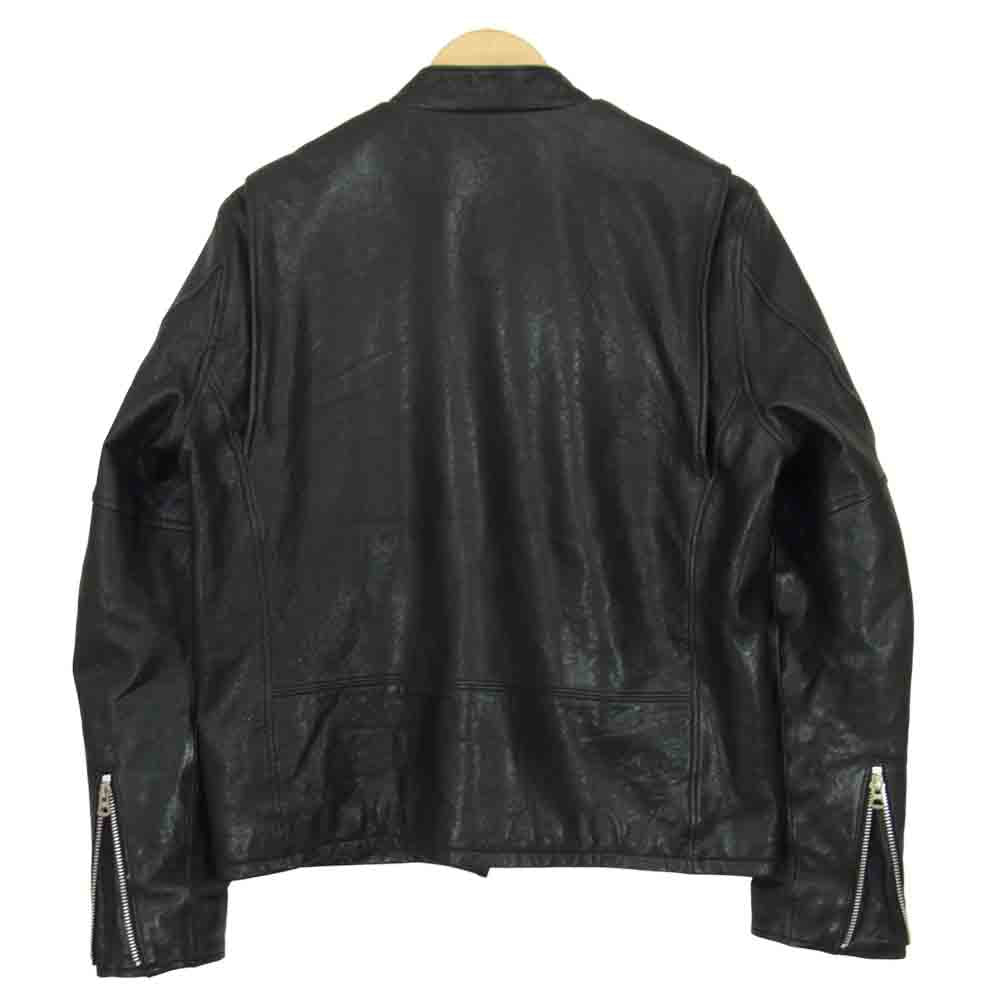 schott ショット 3191052 CAFE RACER JACKET MANY PATCHES カフェレーサー ジャケット ラムレザー ライダース ブラック系 M【中古】