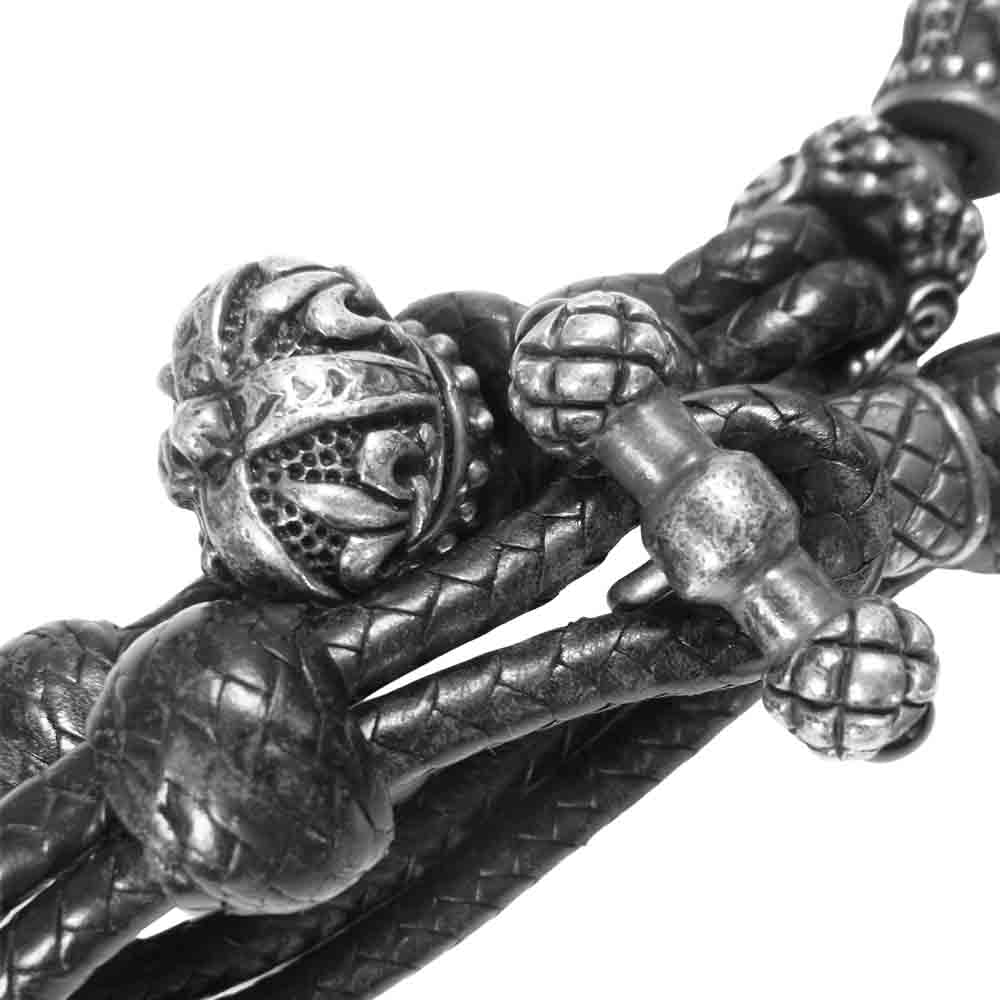 LEATHERS AND TREASURES レザーズアンドトレジャーズ ライオン クラウン ボーン シルバー系【中古】