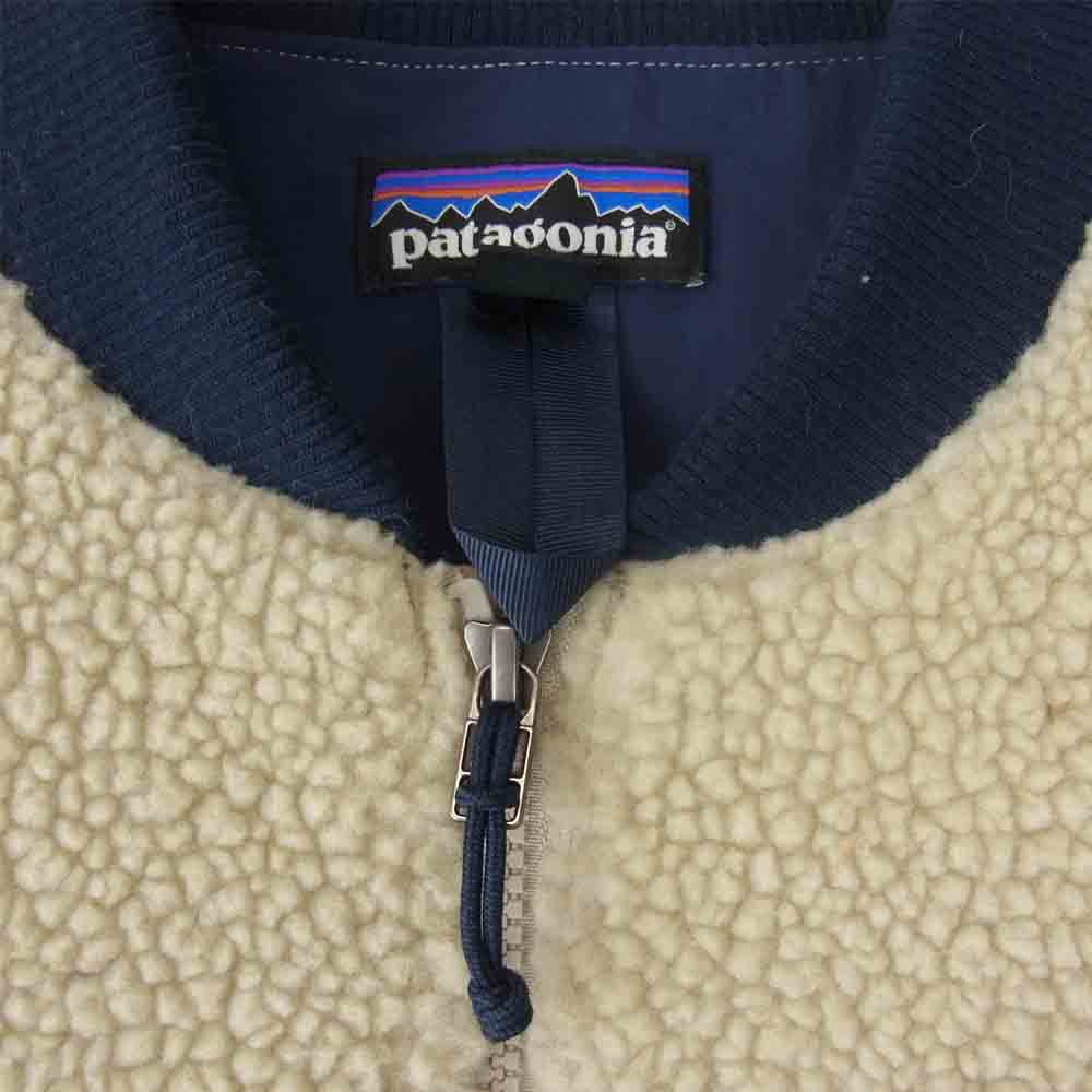 patagonia パタゴニア FA19 22830 Retro-X Bomber Jacket レトロX ボマー ジャケット フリース ネイビー系 ベージュ系 XL【中古】