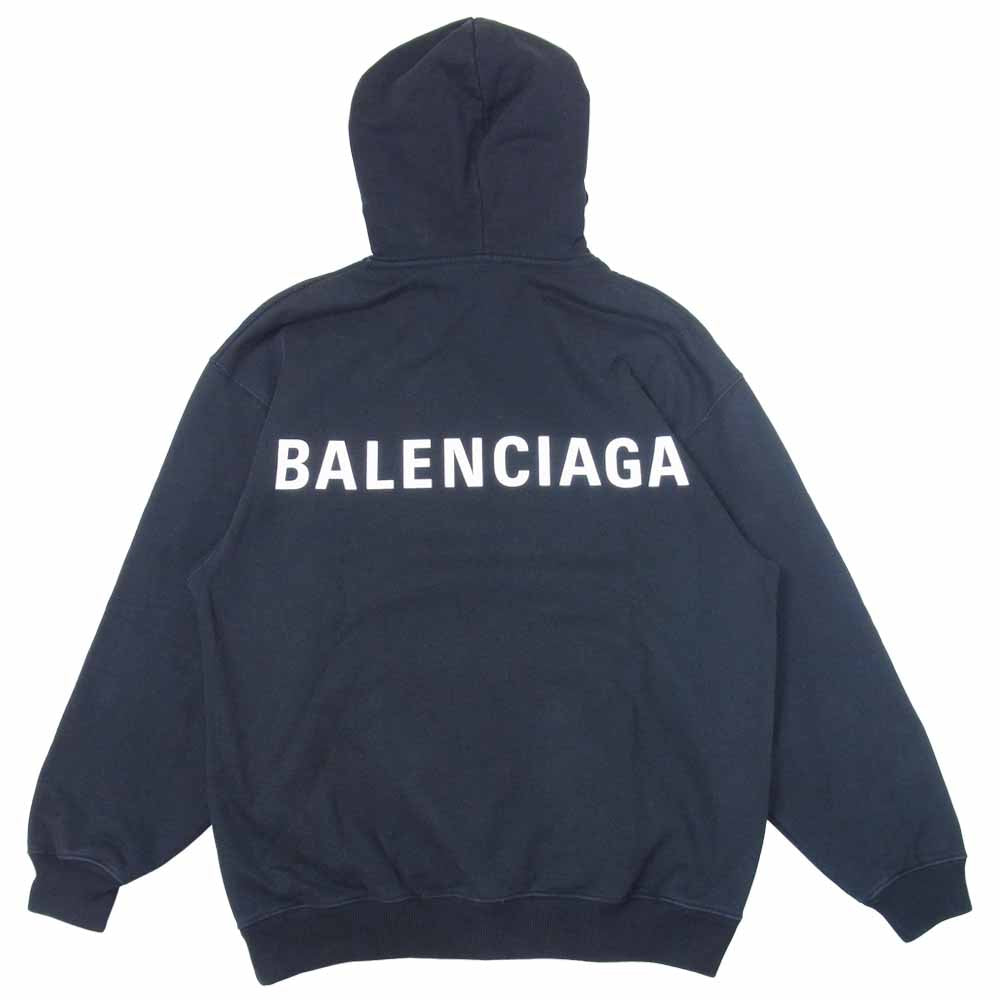 BALENCIAGA バレンシアガ 556113 ARCHE TYPE Logo Hoodie バックロゴプリント プルオーバー パーカー ブラック系 XS【中古】