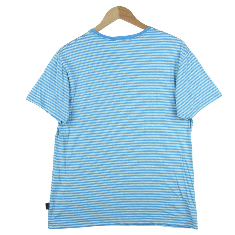 patagonia パタゴニア 52440 Daily Tee デイリー ボーダー 半袖 Tシャツ ライトブルー系 ライトグレー系 S【中古】
