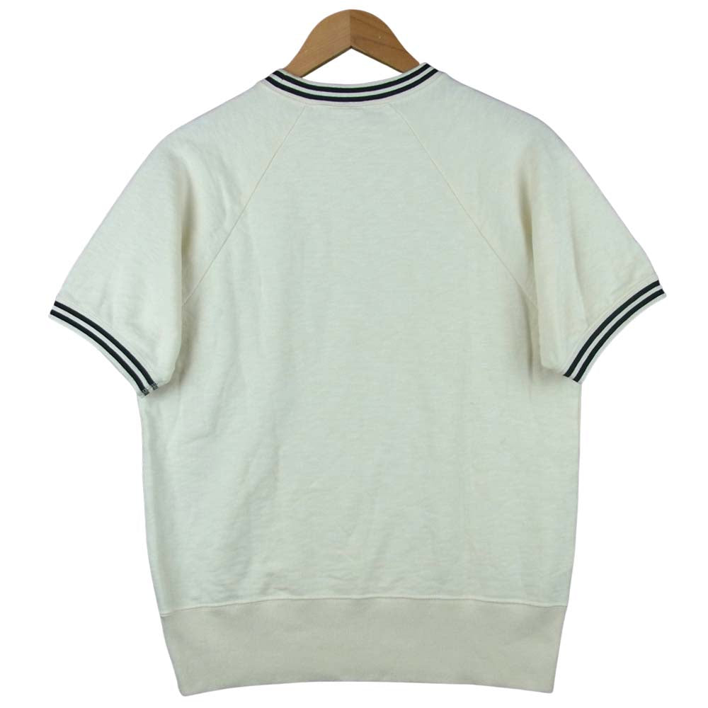 Champion チャンピオン C3-K007 小文字ランタグ 復刻 ラグラン ショートスリーブ クルーネック 半袖 Tシャツ オフホワイト系 M【中古】