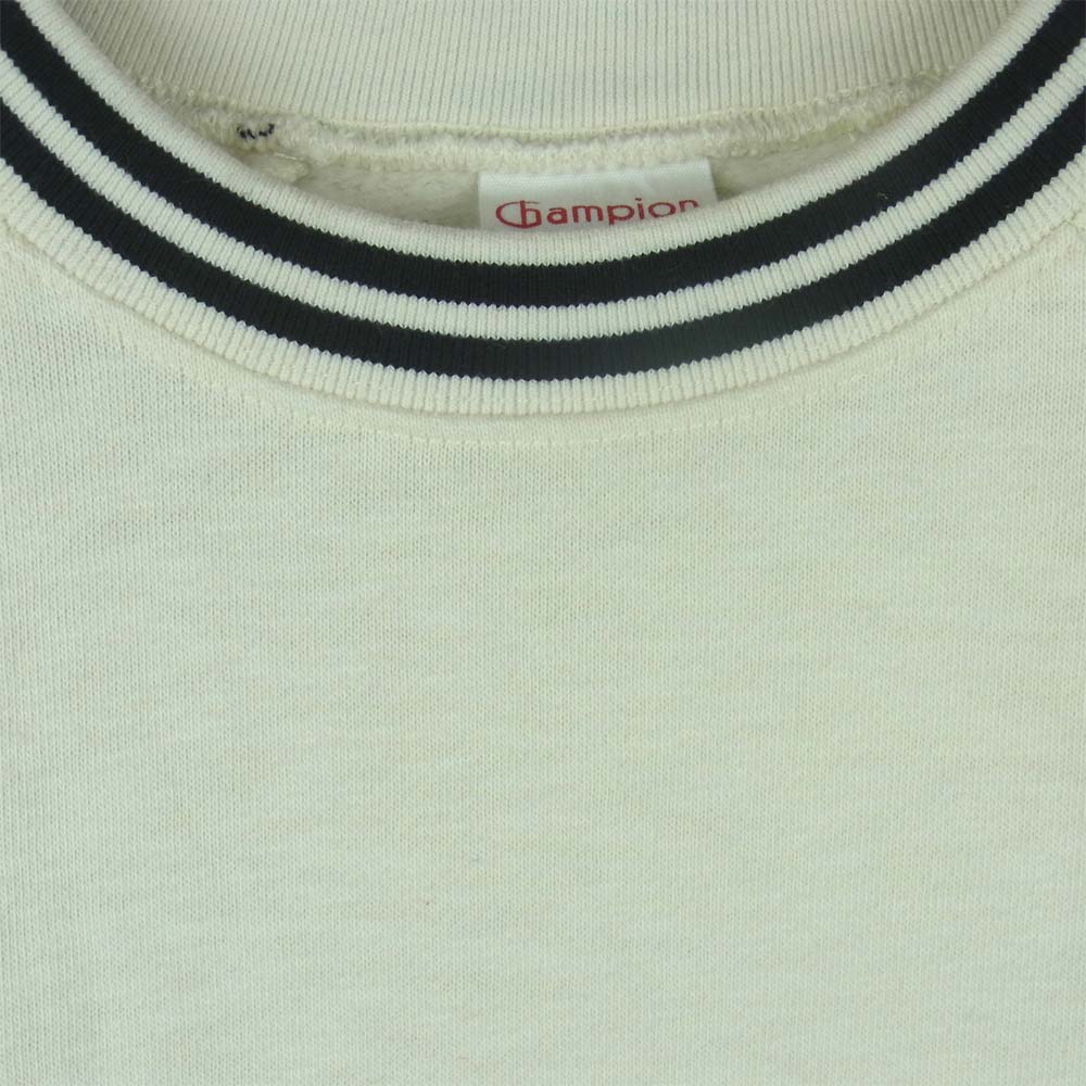 Champion チャンピオン C3-K007 小文字ランタグ 復刻 ラグラン ショートスリーブ クルーネック 半袖 Tシャツ オフホワイト系 M【中古】