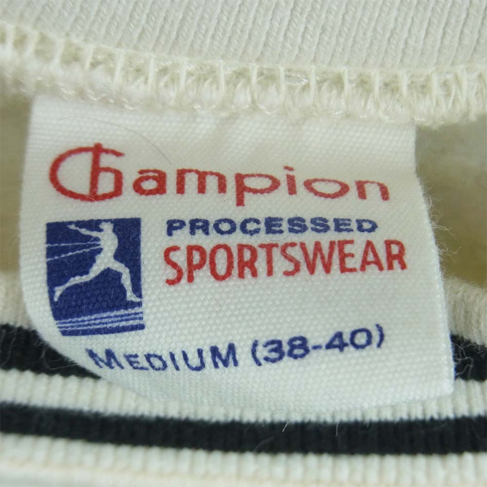 Champion チャンピオン C3-K007 小文字ランタグ 復刻 ラグラン ショートスリーブ クルーネック 半袖 Tシャツ オフホワイト系 M【中古】
