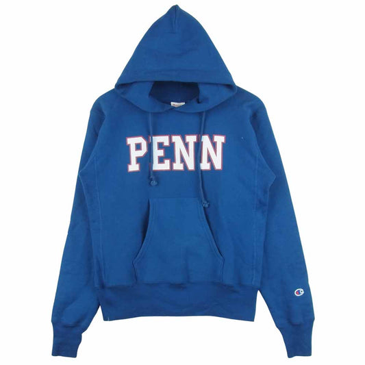 Champion チャンピオン 赤タグ 復刻 PENN ペンシルバニア 大学 リバースウィーブ パーカー USA製 ブルー系 M【中古】