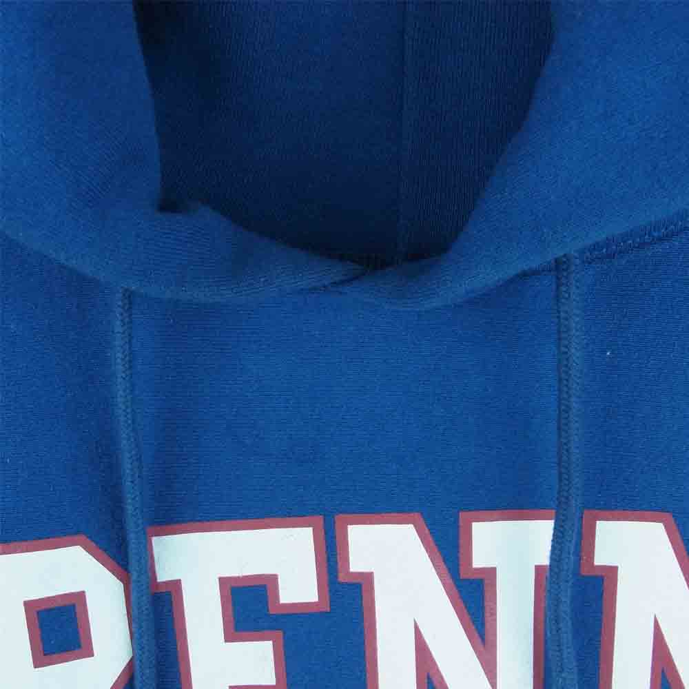 Champion チャンピオン 赤タグ 復刻 PENN ペンシルバニア 大学 リバースウィーブ パーカー USA製 ブルー系 M【中古】