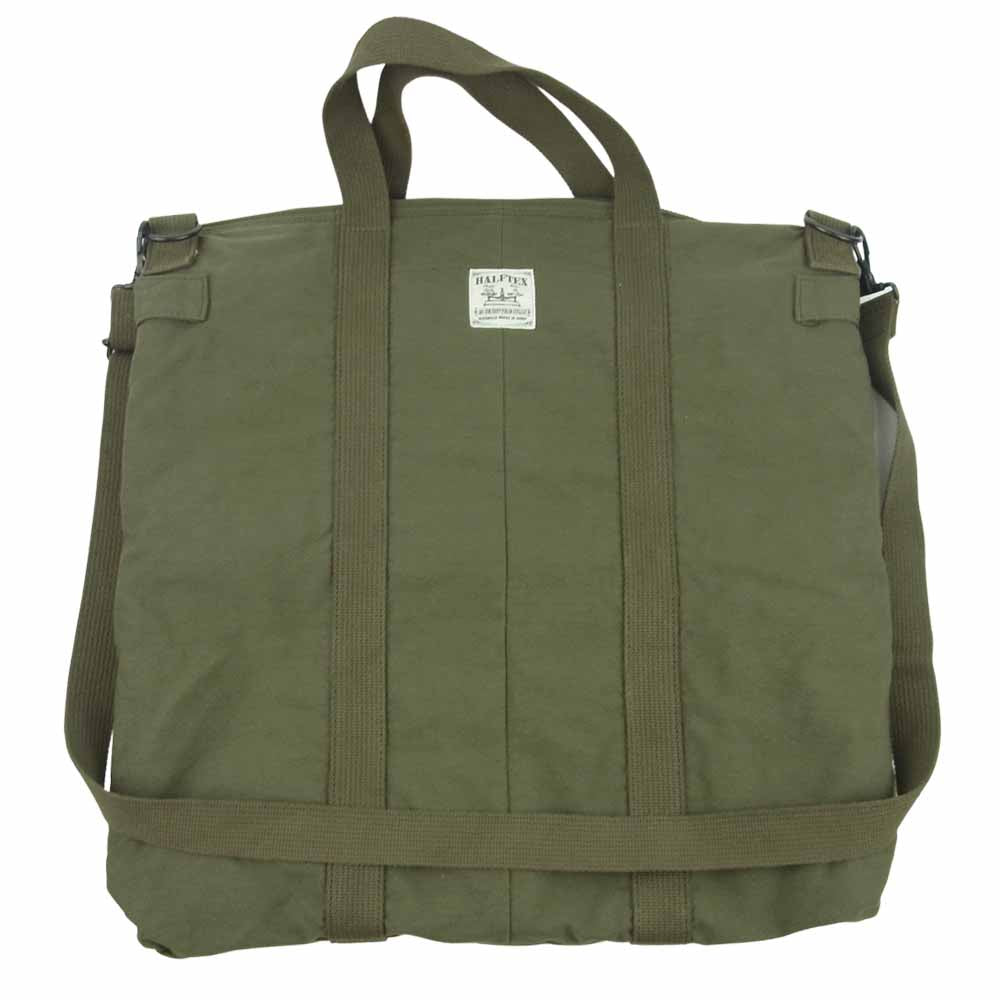 Nigel Cabourn ナイジェルケーボン AIR FORCE BAG HALFTEX エアフォース バッグ ハーフテックス ヘルメット カーキ系【中古】