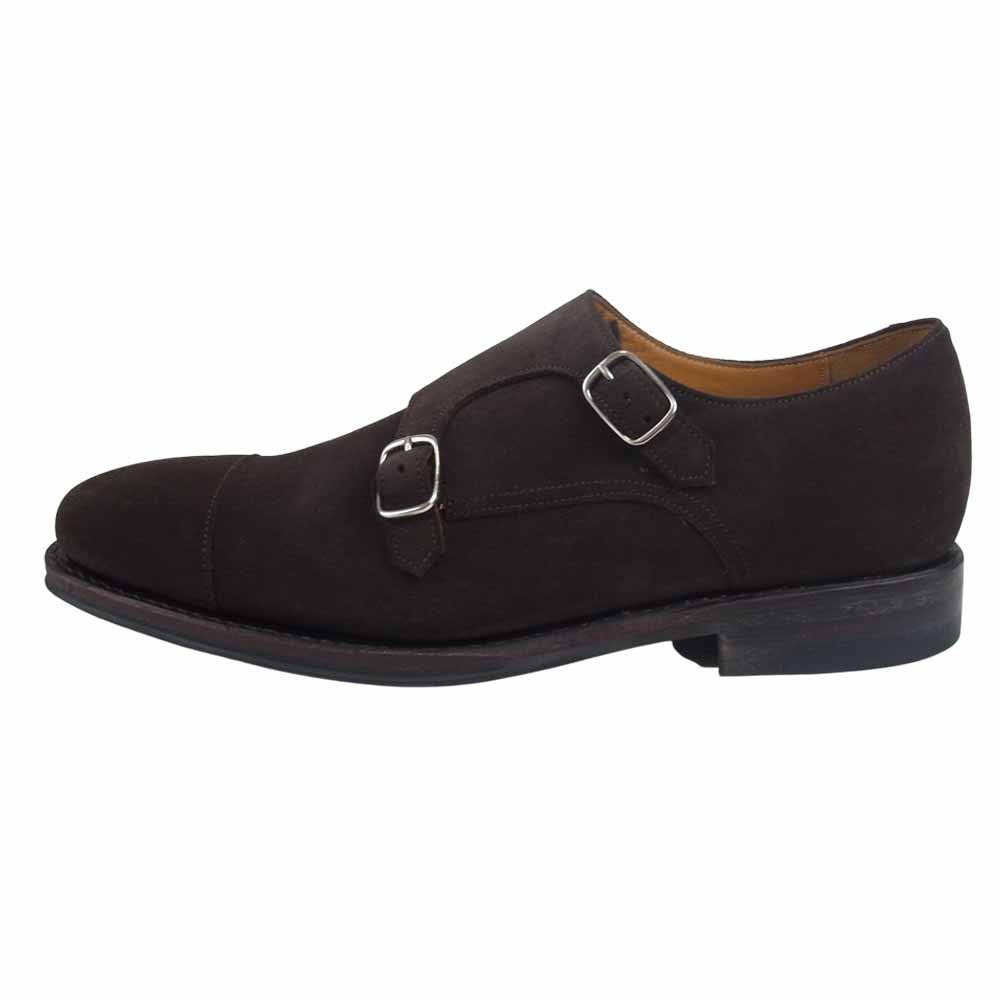 JALAN SRIWIJAYA ジャランスリウァヤ 98374 ダブルモンク ストラップ シューズ DAINITE SOLE ダイナイトソール スエード ブラウン系 8【美品】【中古】