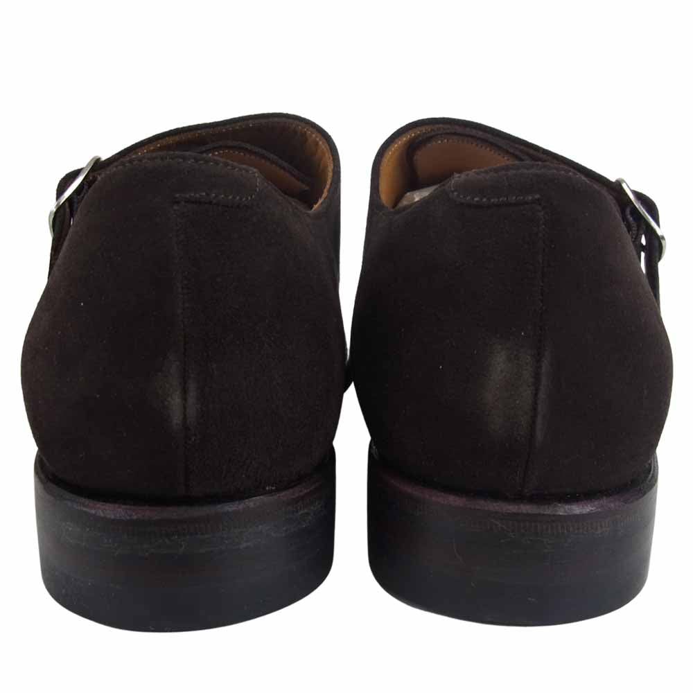 JALAN SRIWIJAYA ジャランスリウァヤ 98374 ダブルモンク ストラップ シューズ DAINITE SOLE ダイナイトソール スエード ブラウン系 8【美品】【中古】