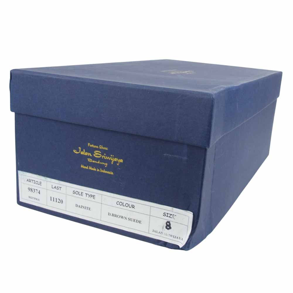 JALAN SRIWIJAYA ジャランスリウァヤ 98374 ダブルモンク ストラップ シューズ DAINITE SOLE ダイナイトソール スエード ブラウン系 8【美品】【中古】