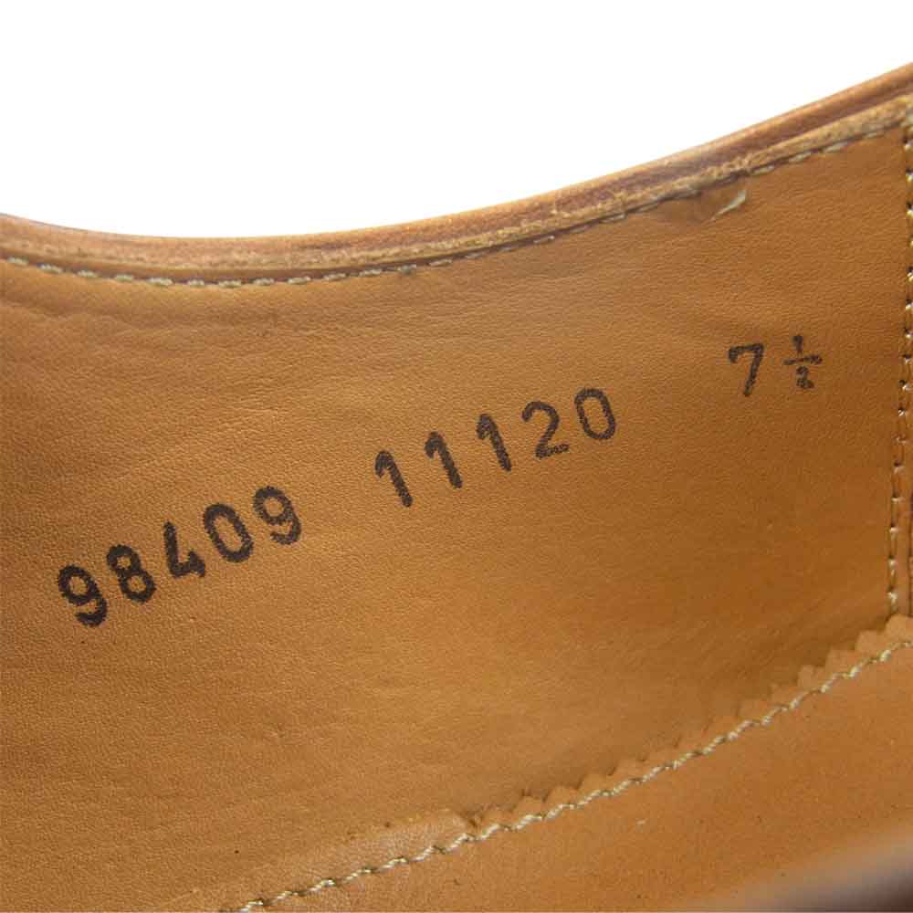 JALAN SRIWIJAYA ジャランスリウァヤ 98409 クォーター ブローグ シューズ レザーソール カーフレザー ブラウン系 UK7.5【美品】【中古】