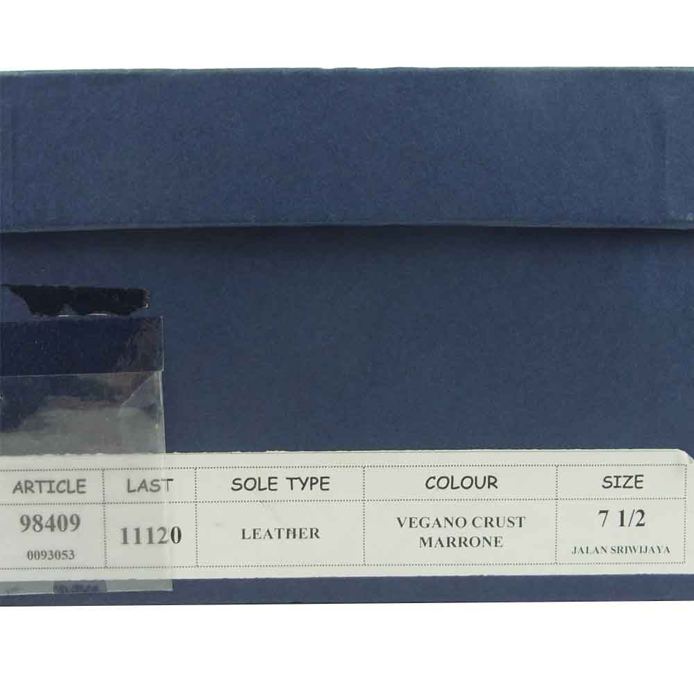 JALAN SRIWIJAYA ジャランスリウァヤ 98409 クォーター ブローグ シューズ レザーソール カーフレザー ブラウン系 UK7.5【美品】【中古】