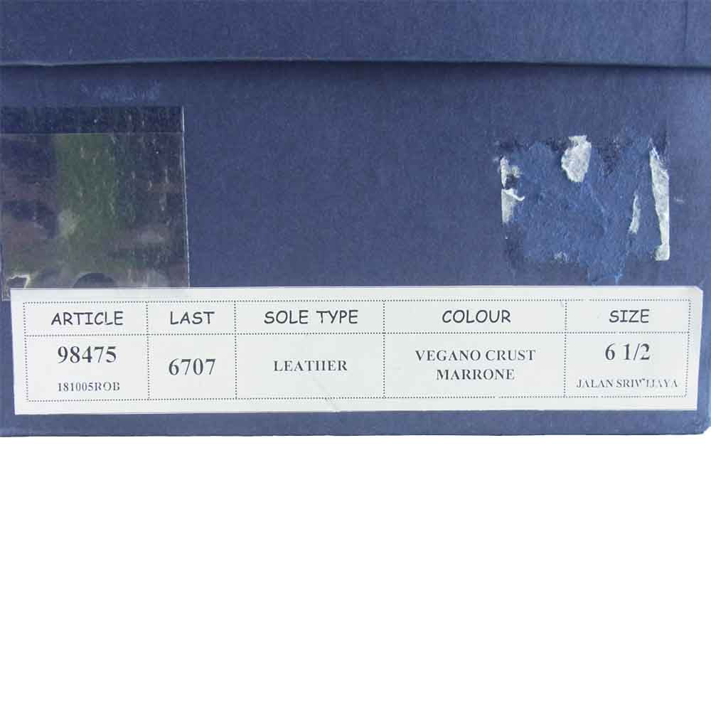 JALAN SRIWIJAYA ジャランスリウァヤ 98475 プレーントゥ ビジネスシューズ レザーソール ブラウン系 6.5【美品】【中古】