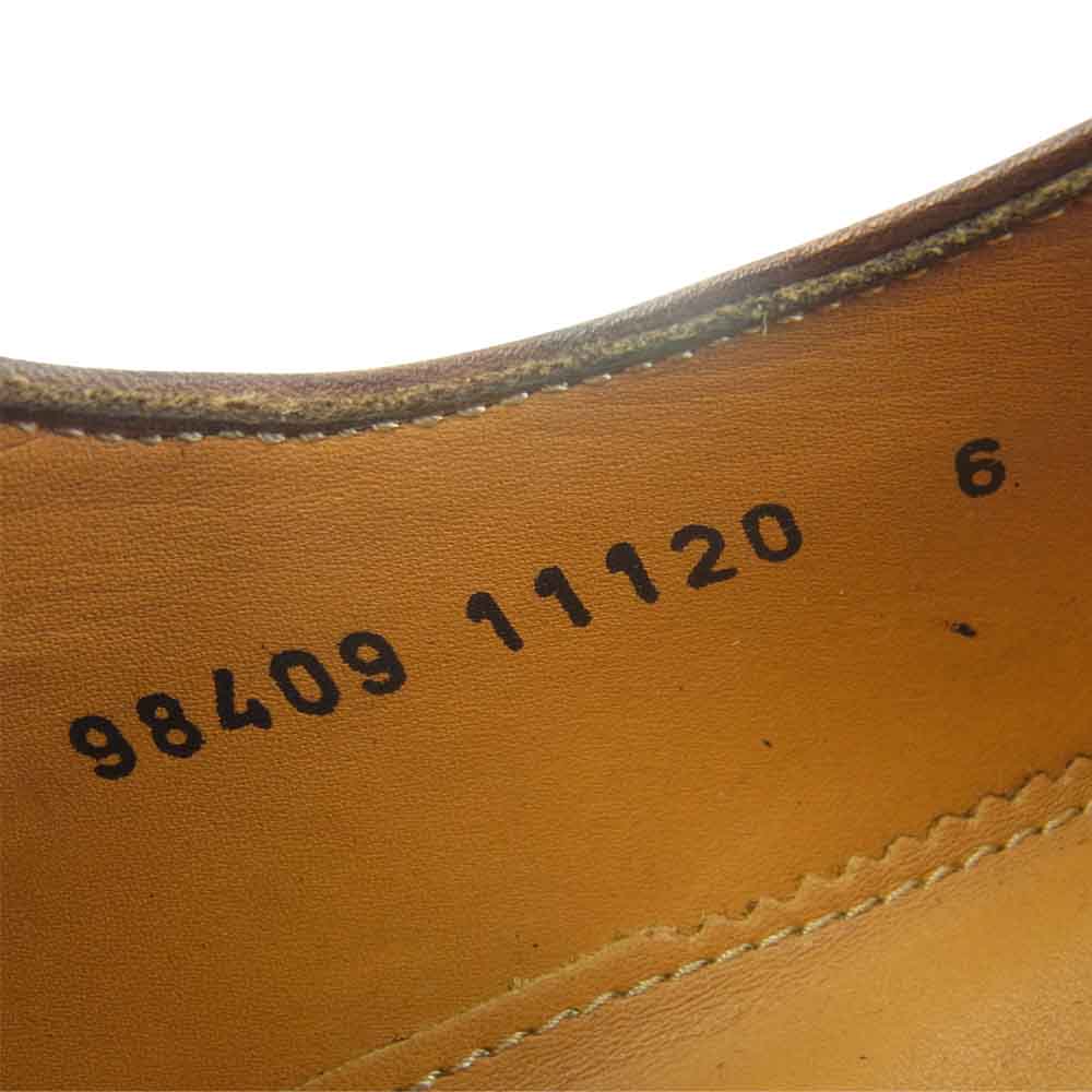 JALAN SRIWIJAYA ジャランスリウァヤ 98409 クォーター ブローグ シューズ レザーソール カーフレザー ブラウン系 UK6【美品】【中古】