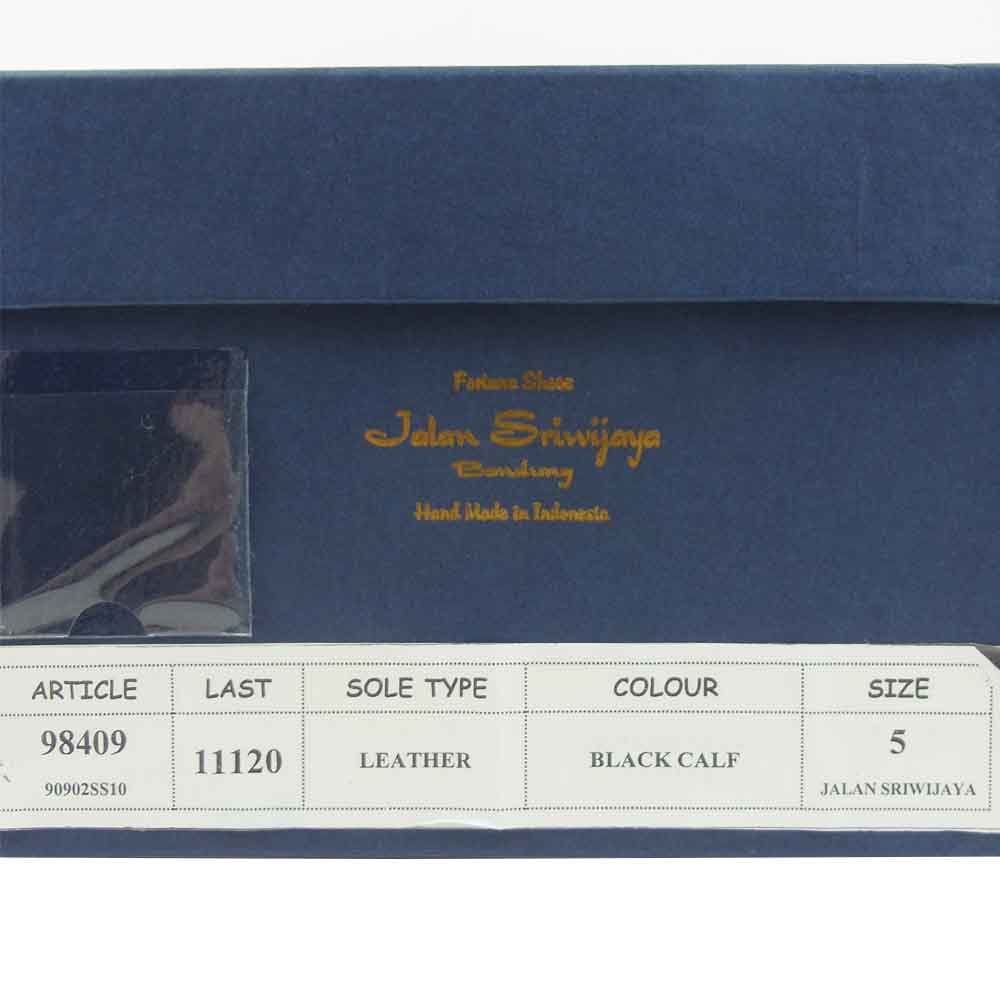JALAN SRIWIJAYA ジャランスリウァヤ 98409 クォーター ブローグ シューズ レザーソール カーフレザー ブラック系 UK5【美品】【中古】