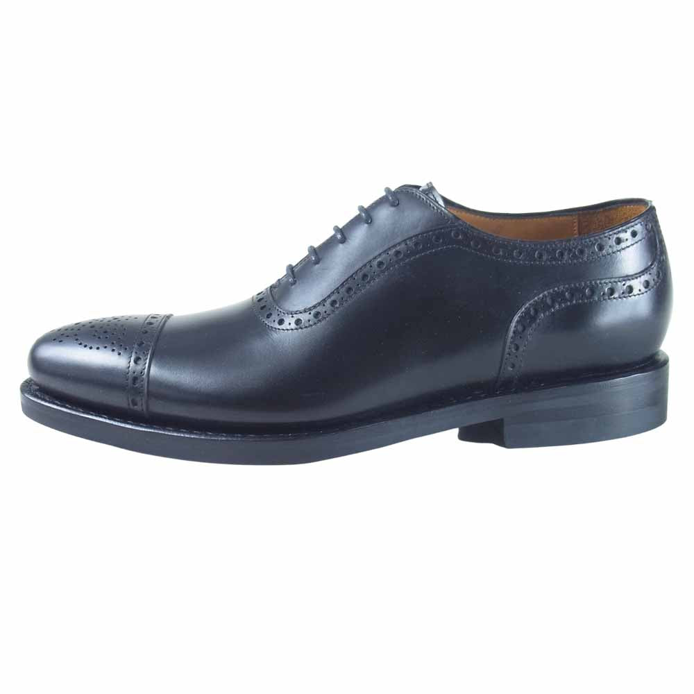 JALAN SRIWIJAYA ジャランスリウァヤ 98441 セミブローグ シューズ DAINITE SOLE ダイナイトソール カーフレザー BlackCalf 5.5【極上美品】【中古】