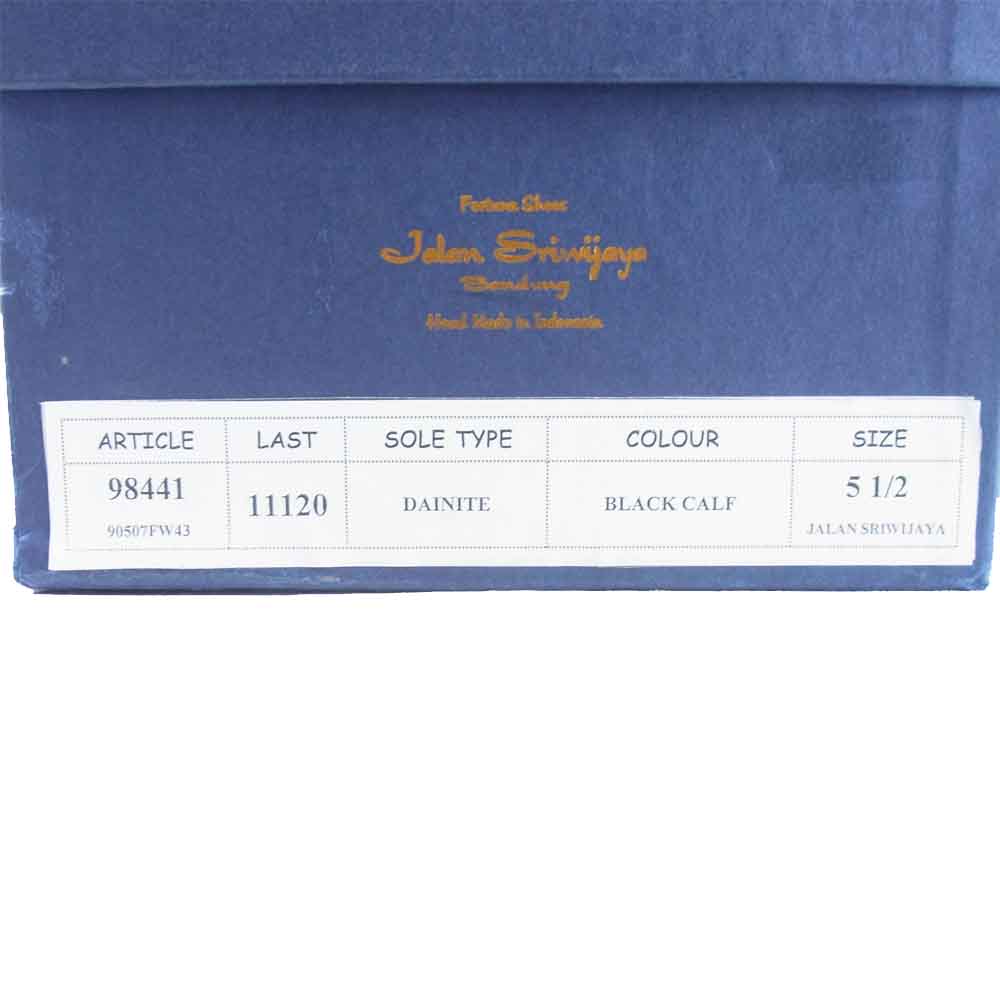 JALAN SRIWIJAYA ジャランスリウァヤ 98441 セミブローグ シューズ DAINITE SOLE ダイナイトソール カーフレザー BlackCalf 5.5【極上美品】【中古】