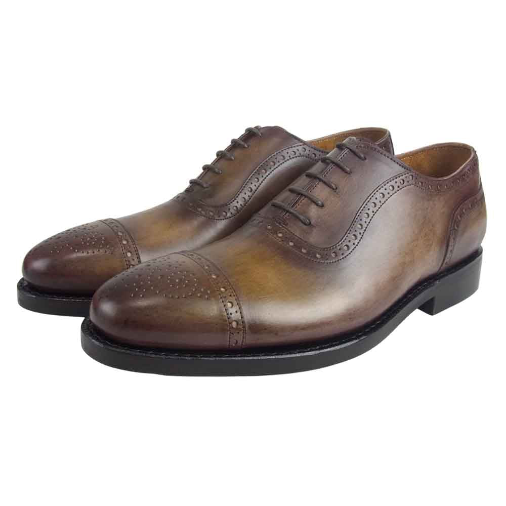JALAN SRIWIJAYA ジャランスリウァヤ 98441 セミブローグ シューズ DAINITE SOLE ダイナイトソール カーフレザー UK7 コーヒー ブラウン系 7【極上美品】【中古】
