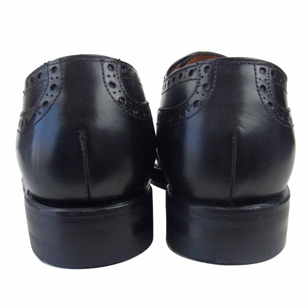 JALAN SRIWIJAYA ジャランスリウァヤ 98441 セミブローグ シューズ DAINITE SOLE ダイナイトソール カーフレザー UK5 ブラック ブラック系 5【極上美品】【中古】