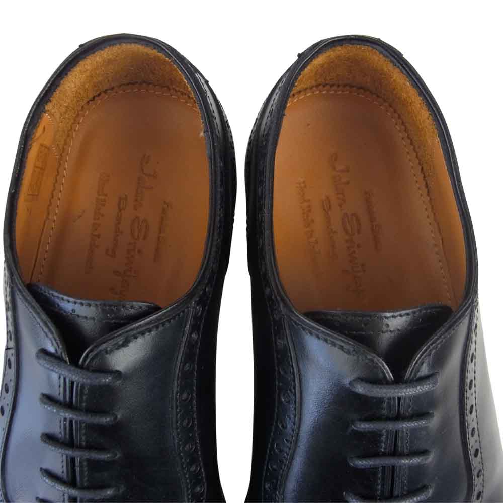 JALAN SRIWIJAYA ジャランスリウァヤ 98441 セミブローグ シューズ DAINITE SOLE ダイナイトソール カーフレザー UK5 ブラック ブラック系 5【極上美品】【中古】