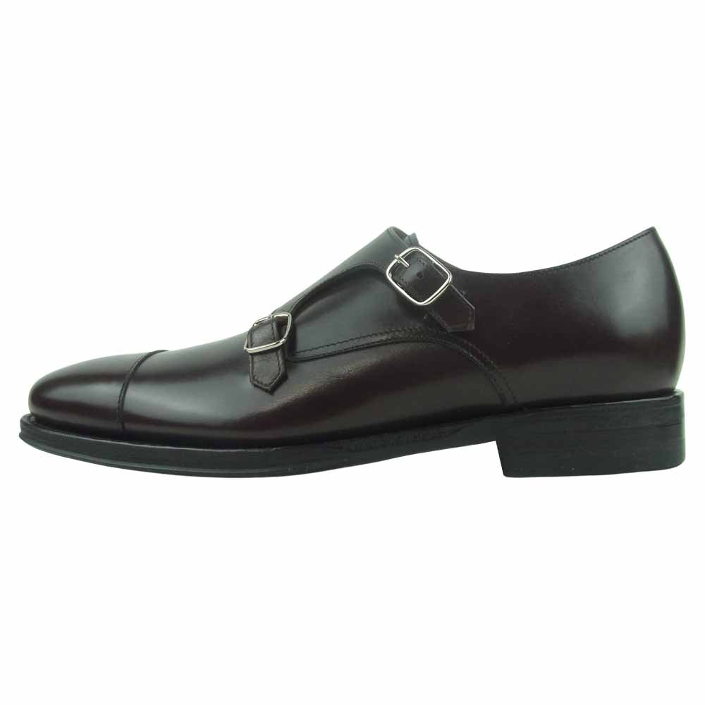 JALAN SRIWIJAYA ジャランスリウァヤ 98374 ダブルモンク ストラップ シューズ DAINITE SOLE ダイナイトソール カーフレザー ダークブラウン系 9【極上美品】【中古】