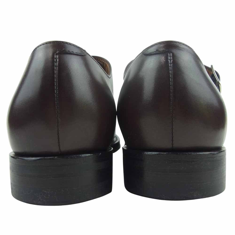 JALAN SRIWIJAYA ジャランスリウァヤ 98374 ダブルモンク ストラップ シューズ DAINITE SOLE ダイナイトソール カーフレザー ダークブラウン系 9【極上美品】【中古】