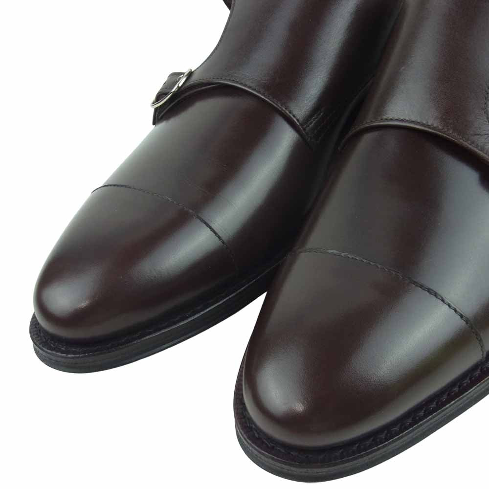 JALAN SRIWIJAYA ジャランスリウァヤ 98374 ダブルモンク ストラップ シューズ DAINITE SOLE ダイナイトソール カーフレザー ダークブラウン系 9【極上美品】【中古】