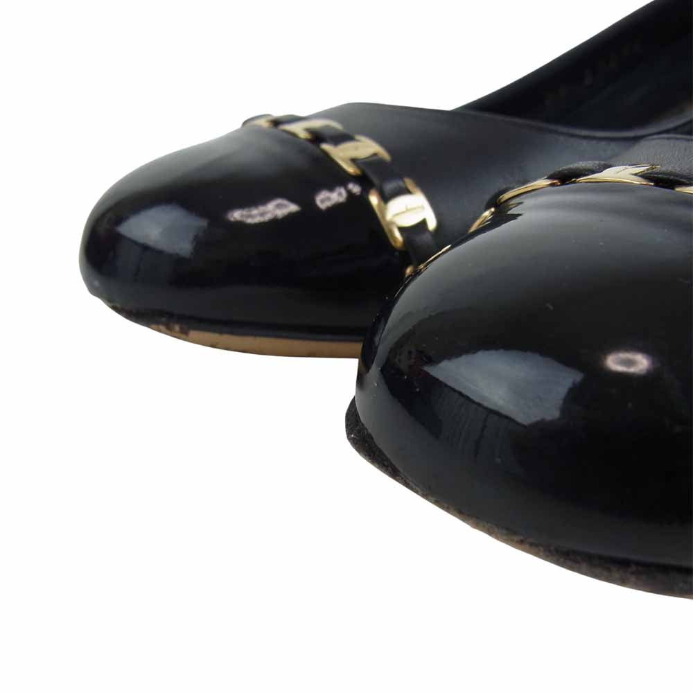 Salvatore Ferragamo サルヴァトーレフェラガモ 704010 AVELLA パンプス ブラック系 5.5【中古】