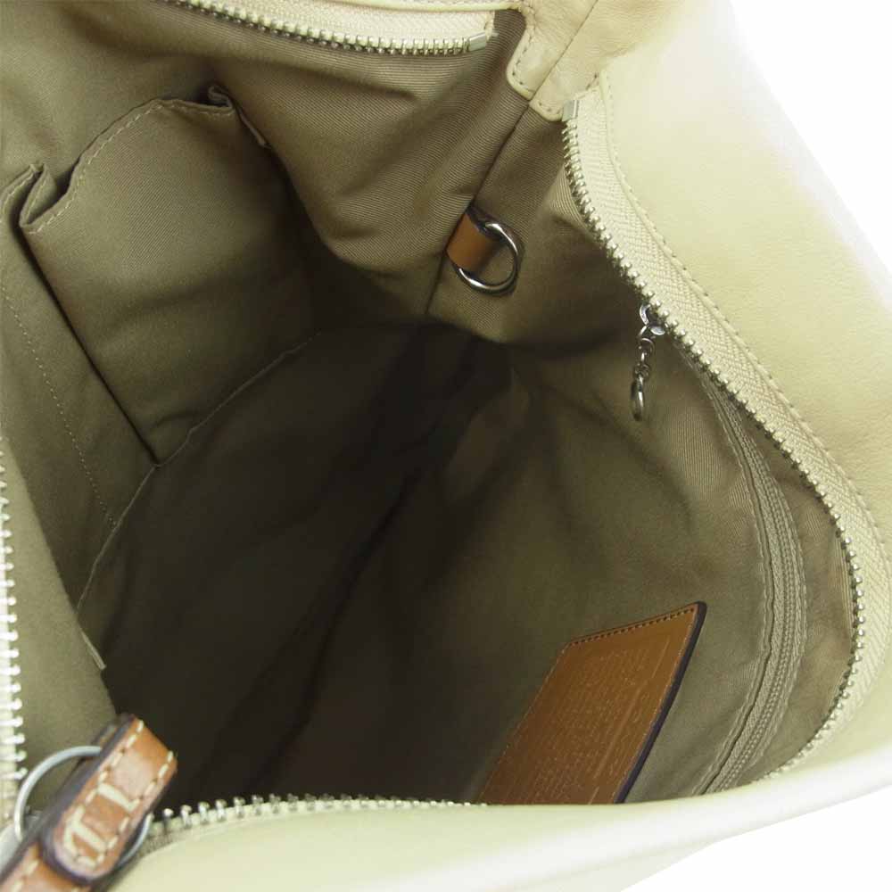 COACH コーチ M0782-F10937 レザー ショルダー バッグ ベージュ系【中古】