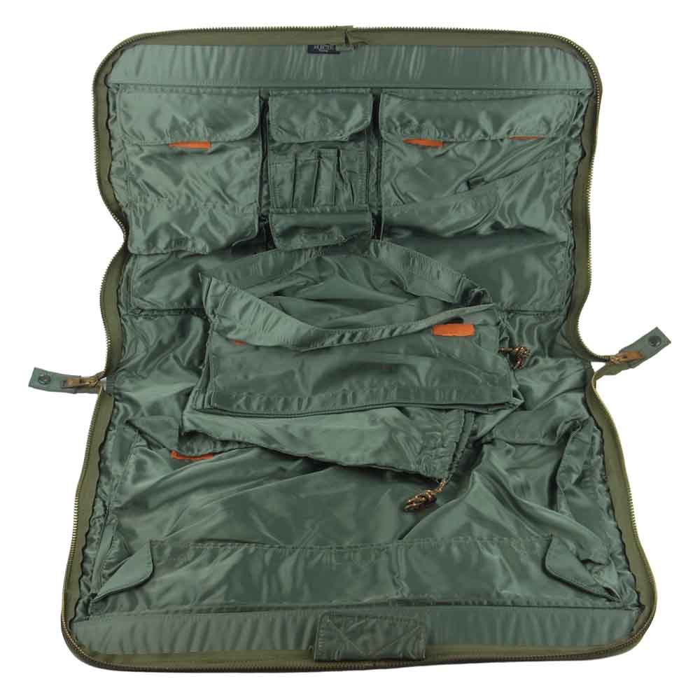 PORTER ポーター TANKER タンカー ガーメント ケース ビジネス バッグ カーキ系【中古】