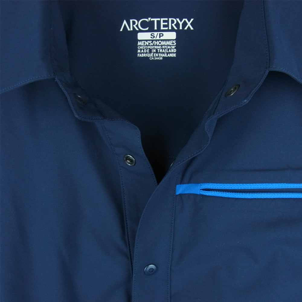 ARC'TERYX アークテリクス ポリエステル 半袖 シャツ タイ製 ダークネイビー系 S【中古】