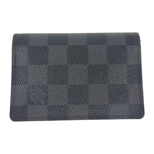 LOUIS VUITTON ルイ・ヴィトン N63143 ダミエ グラフィット オーガナイザー ドゥ ポッシュ パスケース カードケース グレー系【中古】
