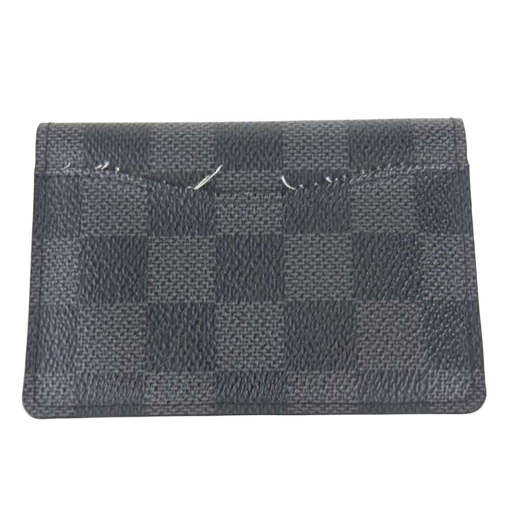 LOUIS VUITTON ルイ・ヴィトン N63143 ダミエ グラフィット オーガナイザー ドゥ ポッシュ パスケース カードケース グレー系【中古】