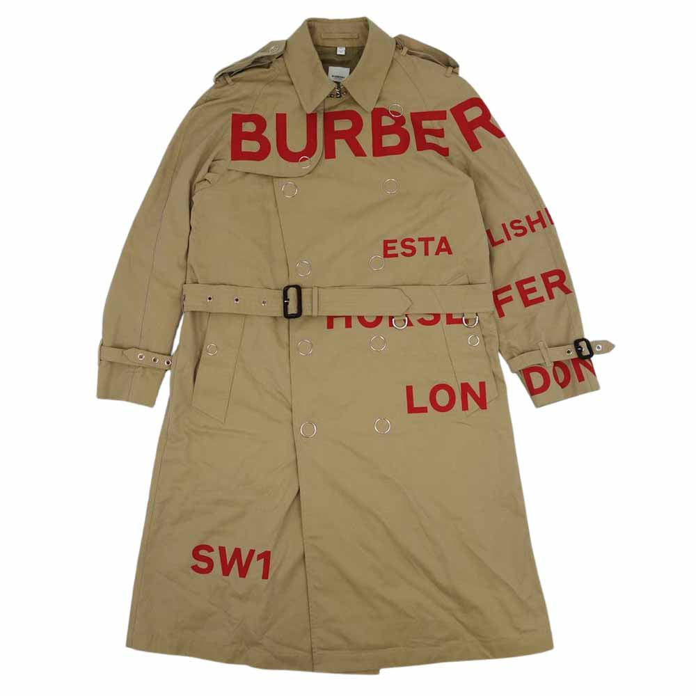 BURBERRY バーバリー 19AW 4558209 リカルドティッシ Cotton Print Trench Coat ホースフェリー プリント トレンチコート ベージュ系 44【中古】