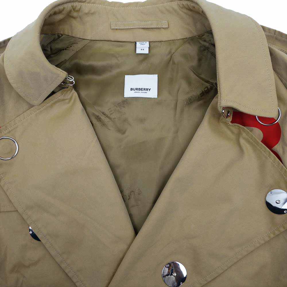 BURBERRY バーバリー 19AW 4558209 リカルドティッシ Cotton Print Trench Coat ホースフェリー プリント トレンチコート ベージュ系 44【中古】