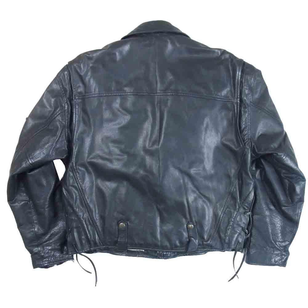 Emporio Armani エンポリオ・アルマーニ 裏地 キルティング ダブル レザー ライダース ジャケット ブラック系 50【中古】