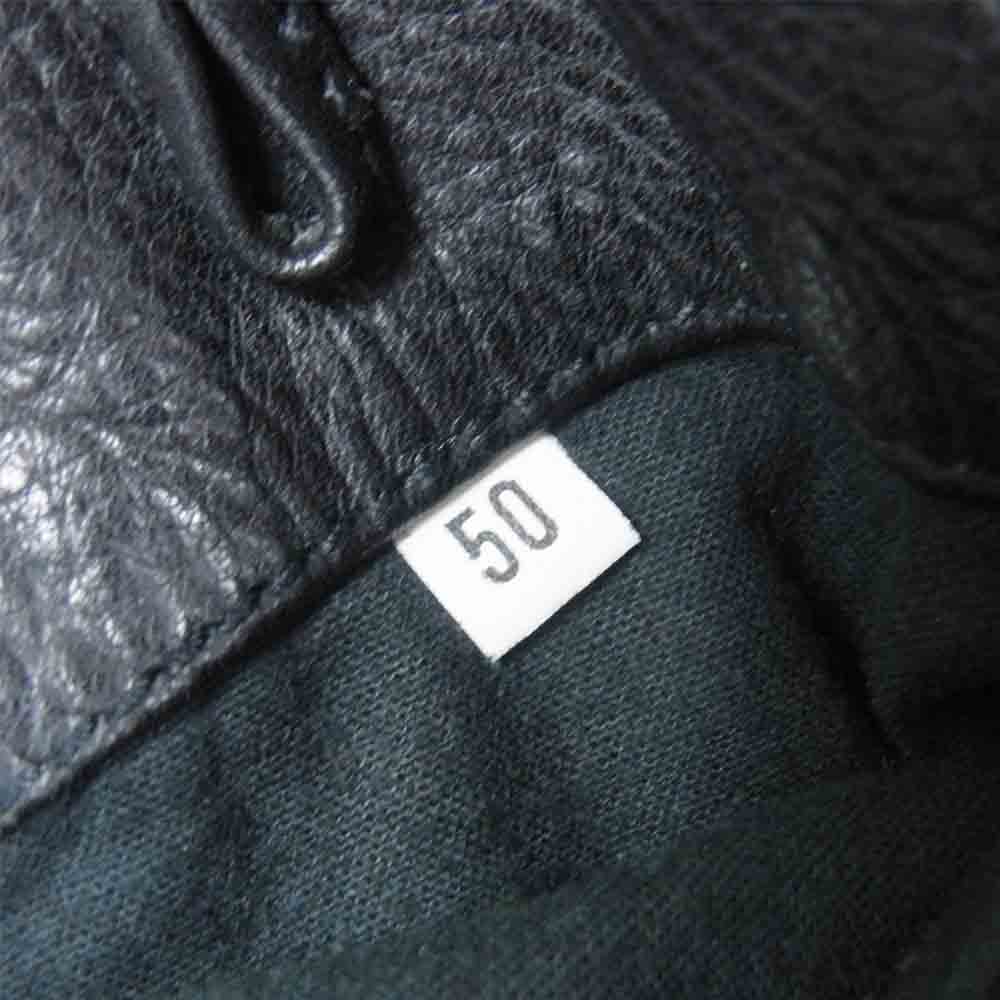 Emporio Armani エンポリオ・アルマーニ 裏地 キルティング ダブル レザー ライダース ジャケット ブラック系 50【中古】