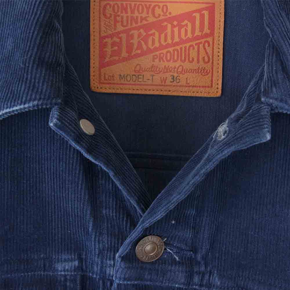 RADIALL ラディアル RAD-15SS-JK002 MODEL-T 3rd Type Corduroy Jacket コーデュロイ ジャケット ネイビー系 36【中古】
