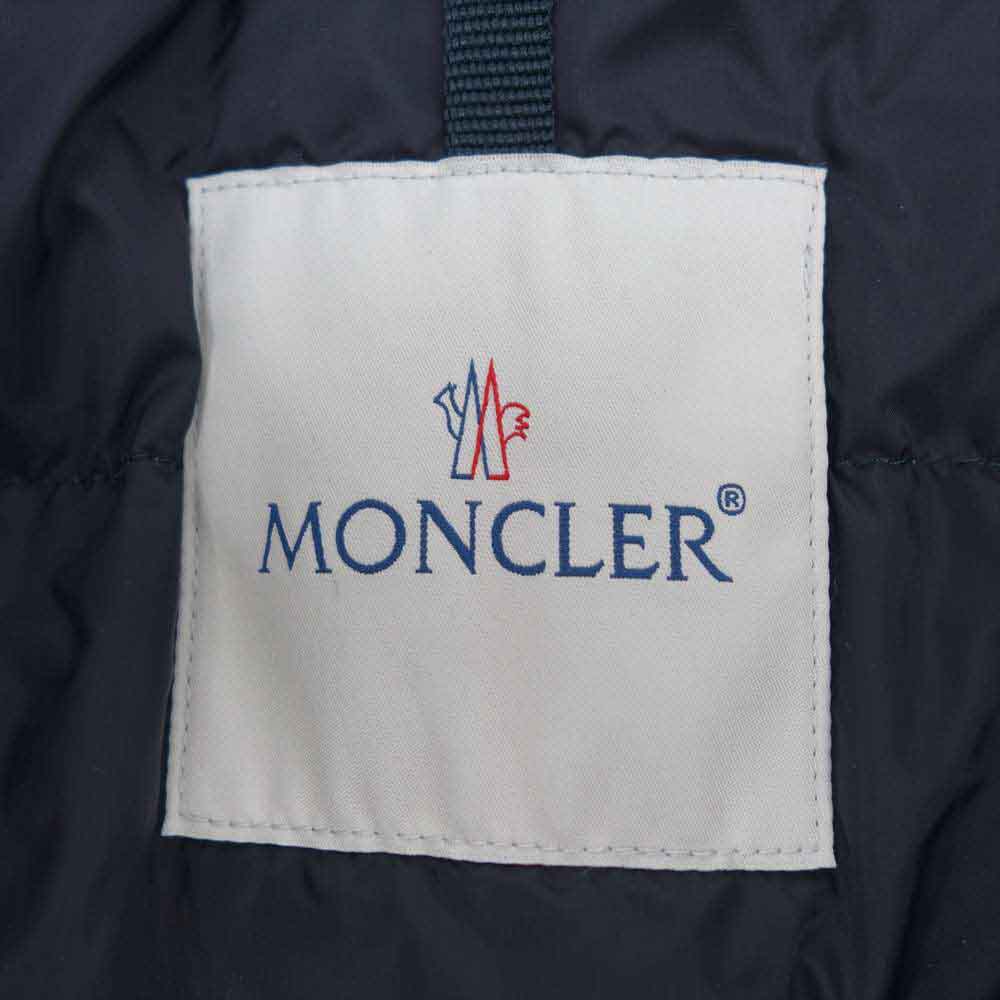 MONCLER モンクレール 国内正規品 MASSART マッサート レザー ダウン 切替 ダブルライダース ブラック系 2【新古品】【未使用】【中古】