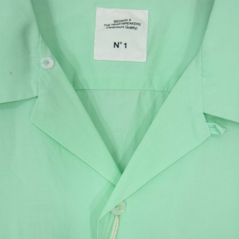 ベドウィン & ザ ハートブレイカーズ 16SB1504 S/S OG OPEN COLLAR SHIRT ROGERS オープンカラー ライトグリーン系 1【新古品】【未使用】【中古】