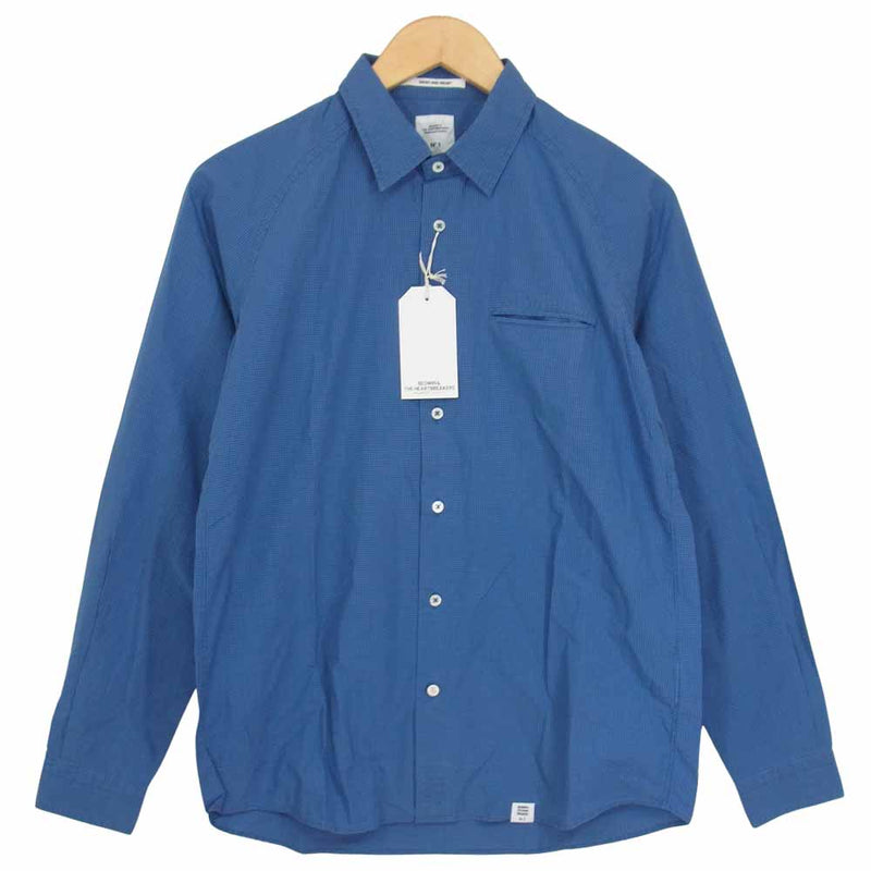 ベドウィン & ザ ハートブレイカーズ 16SB1510 L/S ELBOW PATCH SHIRT EASTON エルボーパッチ ギンガム ブルー系 1【新古品】【未使用】【中古】