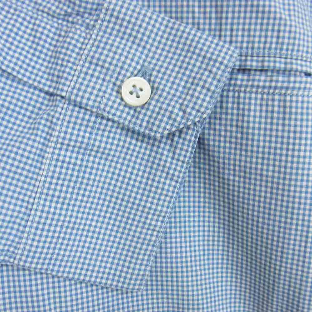 ベドウィン & ザ ハートブレイカーズ 16SB1510 L/S ELBOW PATCH SHIRT EASTON エルボーパッチ ギンガム ブルー系 2【新古品】【未使用】【中古】