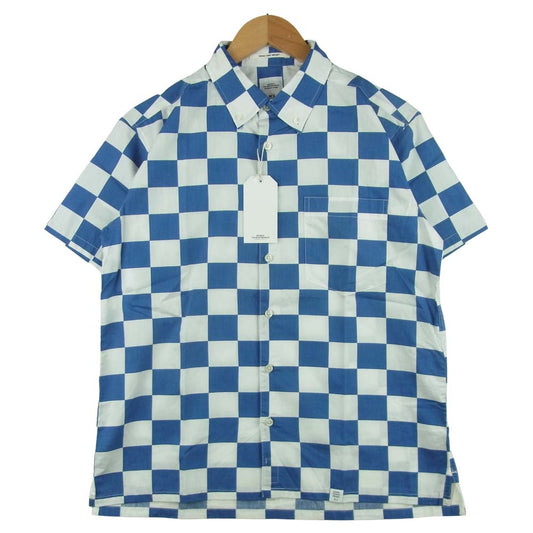 ベドウィン & ザ ハートブレイカーズ 18SB1586 BD CHECKER SHIRT TAYLOR チェッカー柄 半袖 シャツ ブルー系 2【新古品】【未使用】【中古】