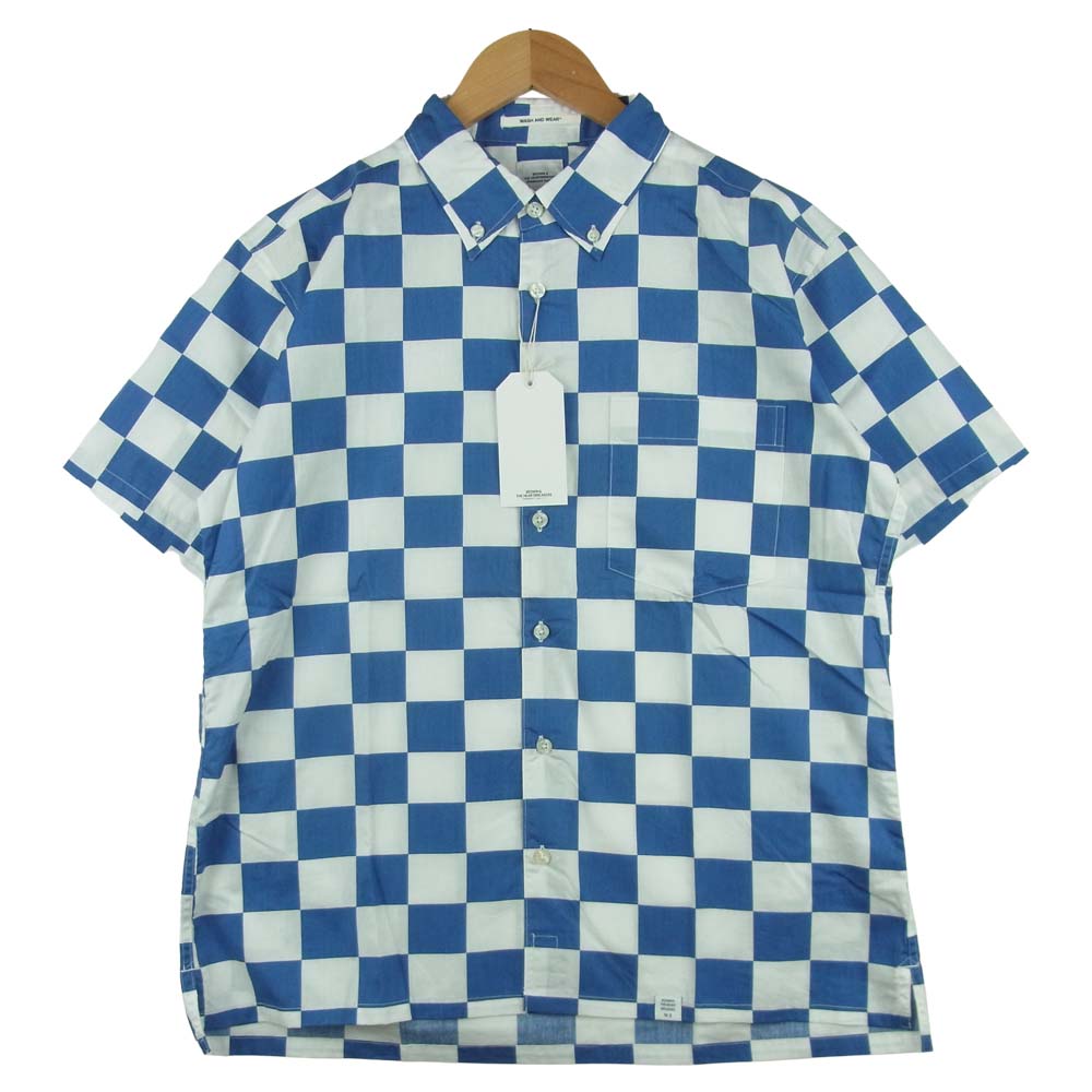 ベドウィン & ザ ハートブレイカーズ 18SB1586 BD CHECKER SHIRT TAYLOR チェッカー柄 半袖 シャツ ブルー系 ホワイト系 3【新古品】【未使用】【中古】