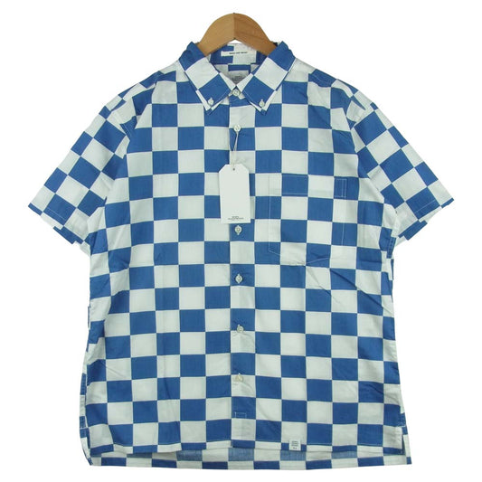 ベドウィン & ザ ハートブレイカーズ 18SB1586 BD CHECKER SHIRT TAYLOR チェッカー柄 半袖 シャツ ブルー系 ホワイト系 3【新古品】【未使用】【中古】