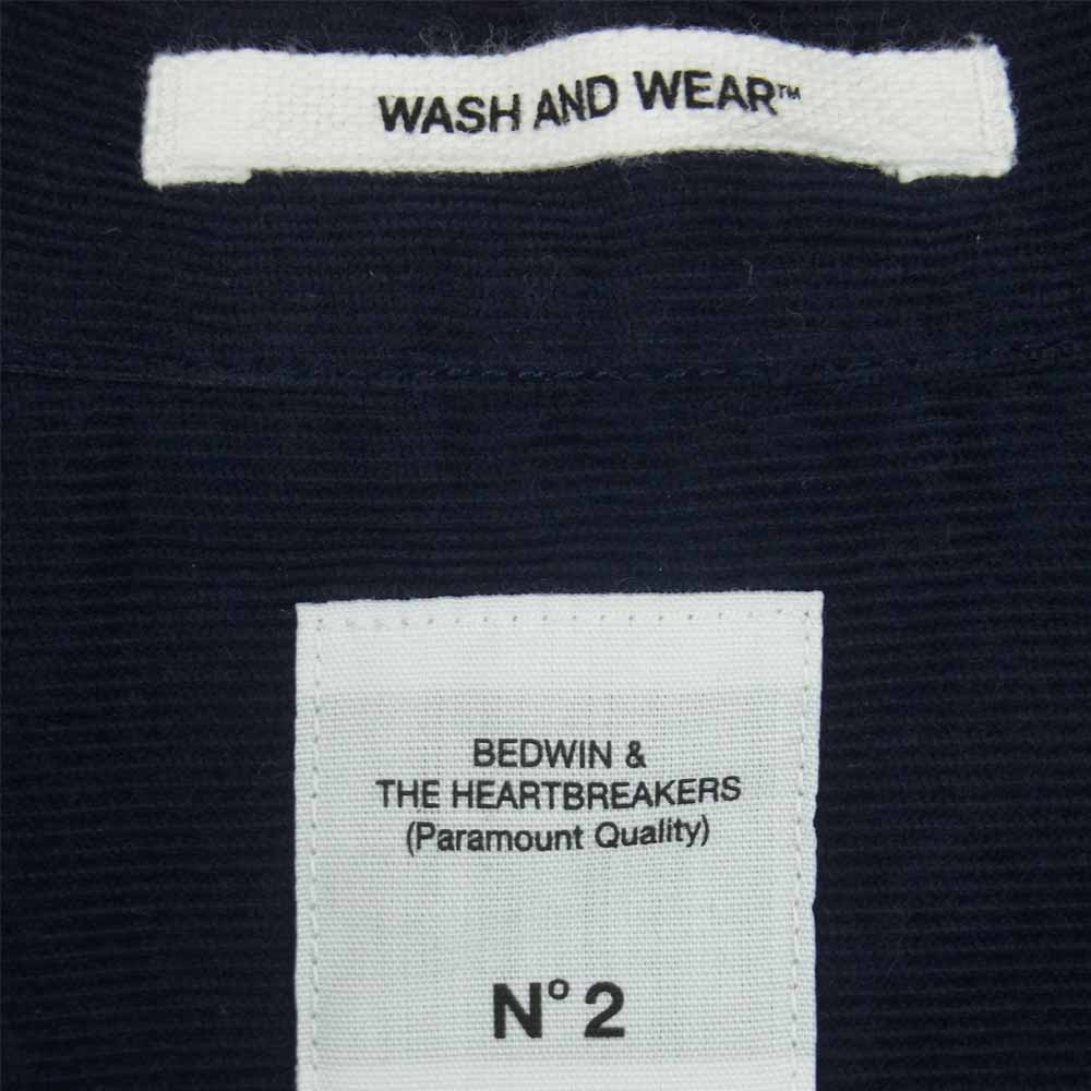ベドウィン & ザ ハートブレイカーズ 19SB1617 S/S TC TWILL WORK SHIRT BOB 半袖 ワーク シャツ ネイビー系 2【新古品】【未使用】【中古】