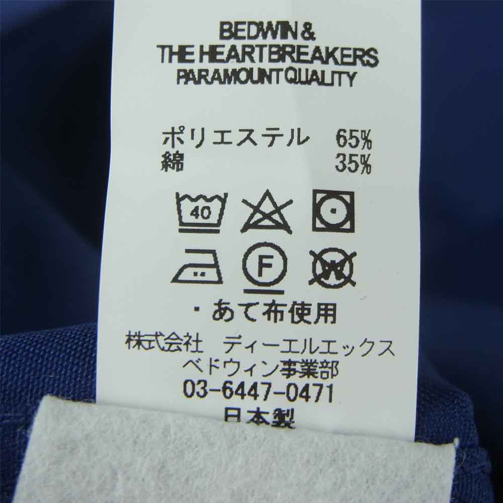 ベドウィン & ザ ハートブレイカーズ 19SB1617 S/S TC TWILL WORK SHIRT BOB 半袖 ワーク シャツ ネイビー系 2【新古品】【未使用】【中古】