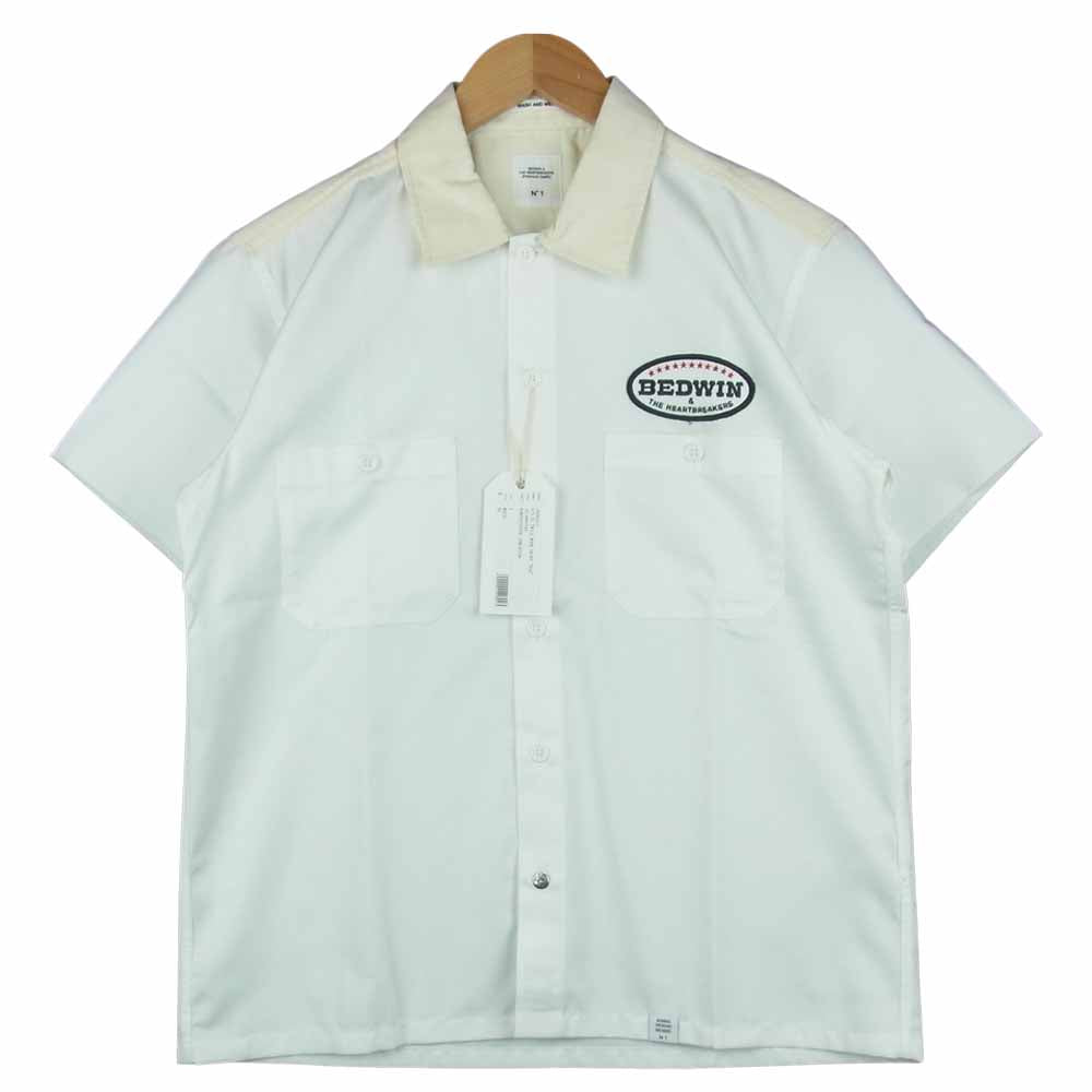 ベドウィン & ザ ハートブレイカーズ 19SB1617 S/S TC TWILL WORK SHIRT BOB ワーク 半袖 シャツ ホワイト系 1【新古品】【未使用】【中古】
